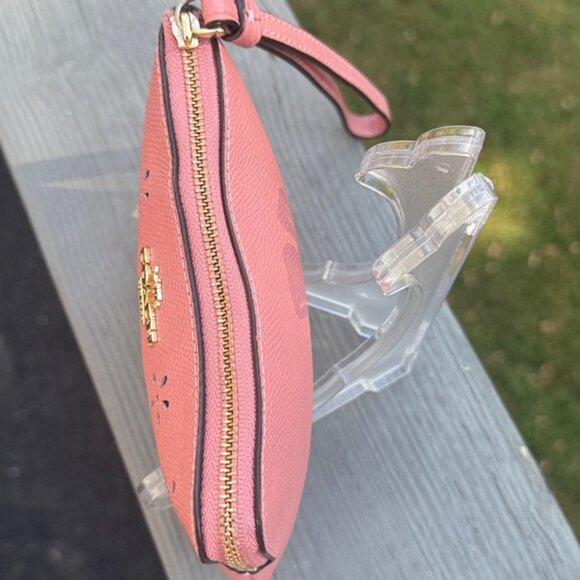 Coach Pink Crossgrain Leather Laser Cut Wristlet (EUC) - Picture 6 of 13
